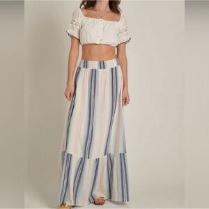 Striped Maxi Skirt NWT